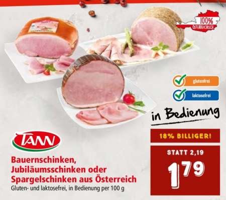 Bauernschinken, Jubiläumsschinken oder Spargelschinken aus Österreich