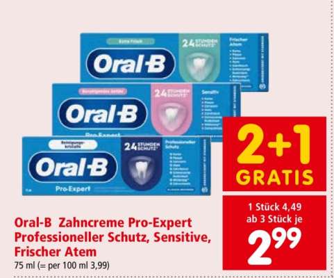 Oral-B Zahncreme Pro-Expert Professioneller Schutz, Sensitive, Frischer Atem