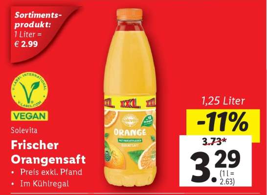 Frischer Orangensaft
