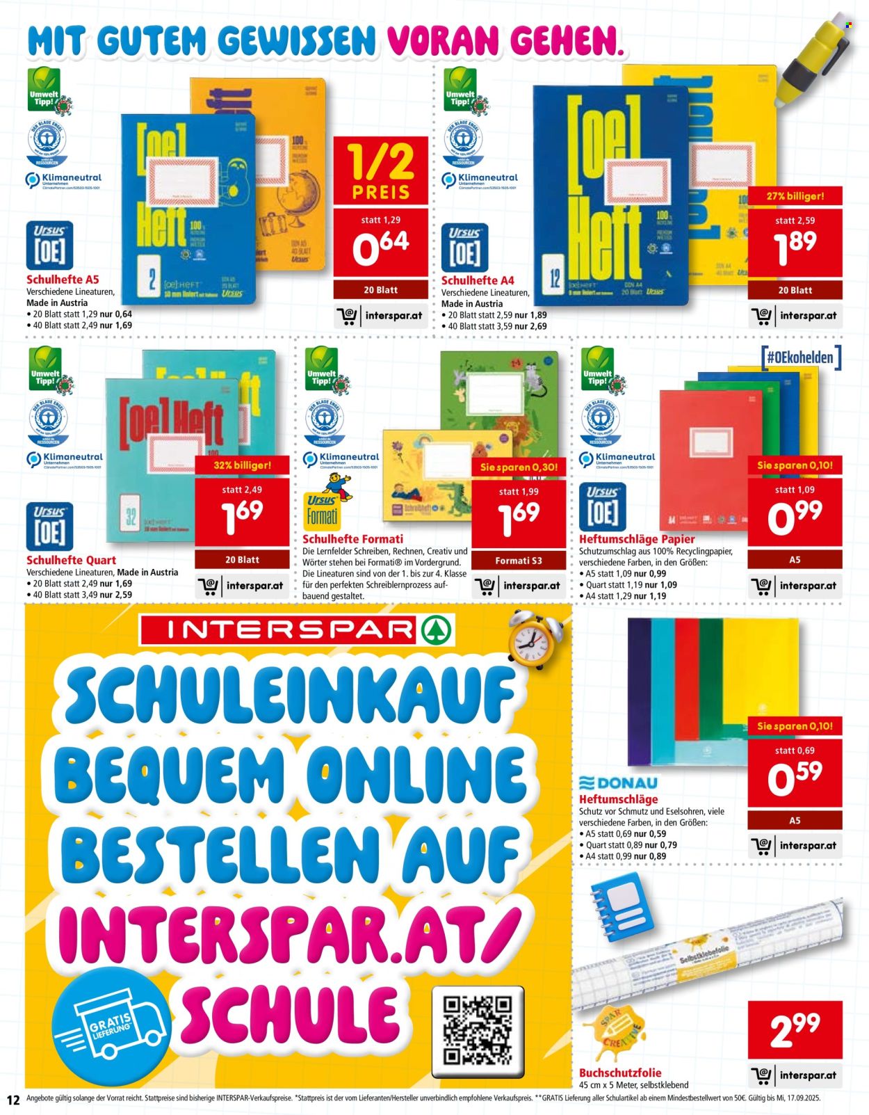 Angebote INTERSPAR - 26.6.2025 - 17.9.2025. Seite 12