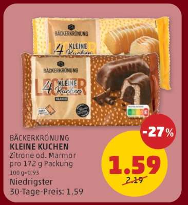 BÄCKERKRÖNUNG KLEINE KUCHEN