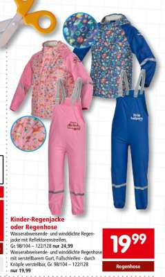 Kinder-Regenjacke oder Regenhose