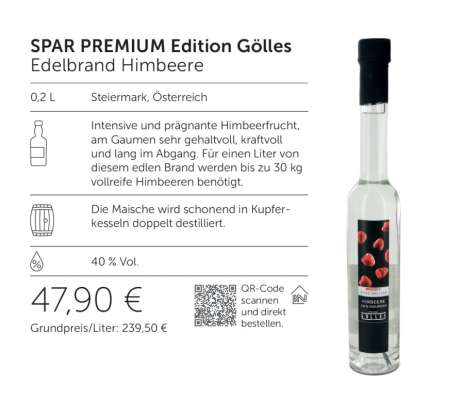SPAR PREMIUM Edition Gölles Edelbrand Himbeere