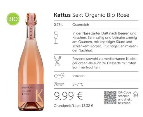 Kattus Sekt Organic Bio Rosé