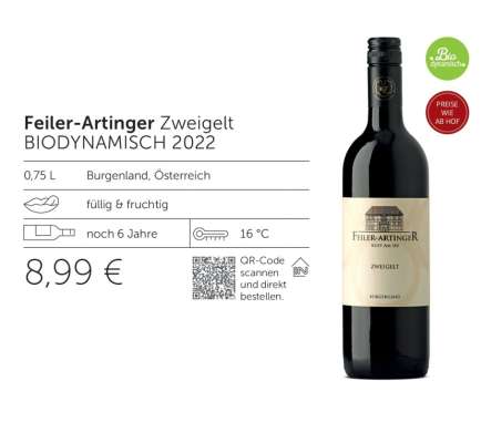 Feiler-Artinger Zweigelt BIODYNAMISCH 2022