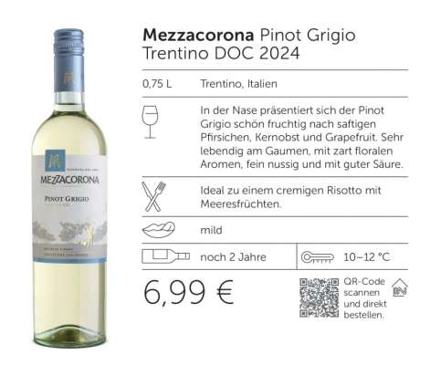 Mezzacorona Pinot Grigio Trentino DOC 2024