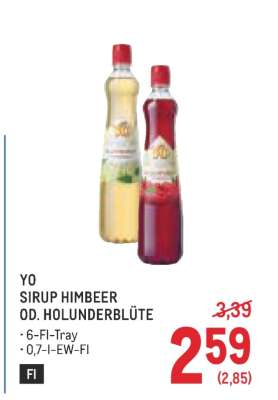 YO SIRUP HIMBEER OD. HOLUNDERBLÜTE