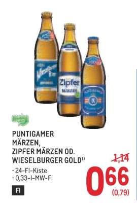 PUNTIGAMER MÄRZEN, ZIPFER MÄRZEN OD. WIESELBURGER GOLD