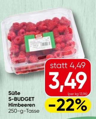 süße S-BUDGET Himbeeren