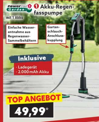 Akku-Regenfasspumpe