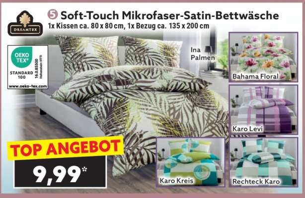 Soft-Touch Mikrofaser-Satin-Bettwäsche