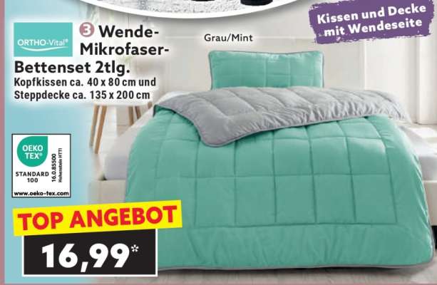 Wende-Mikrofaser-Bettenset 2tlg.