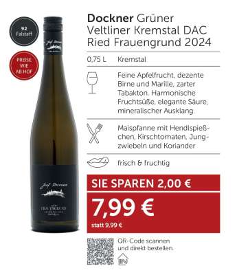 Dockner Grüner Veltliner Kremstal DAC Ried Frauengrund 2024