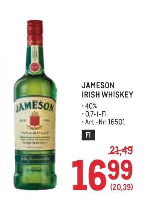 Jameson Irish Whiskey