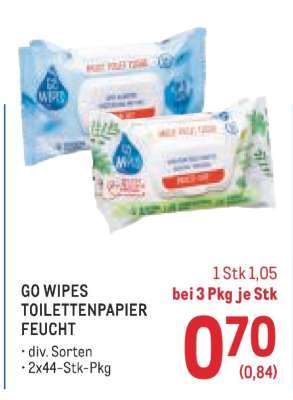 GO WIPES TOILETTENPAPIER FEUCHT