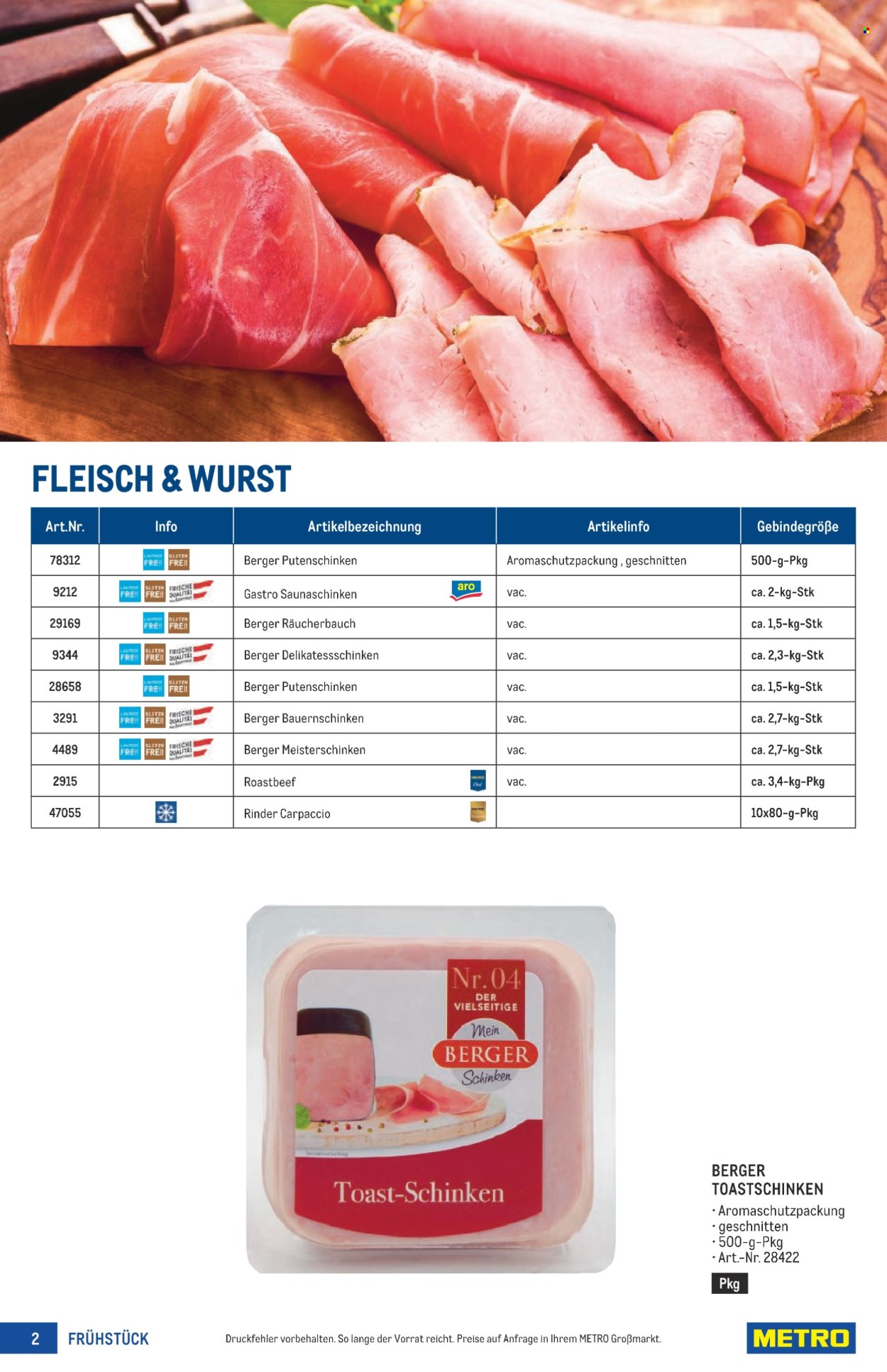 Angebote Metro. Seite 2