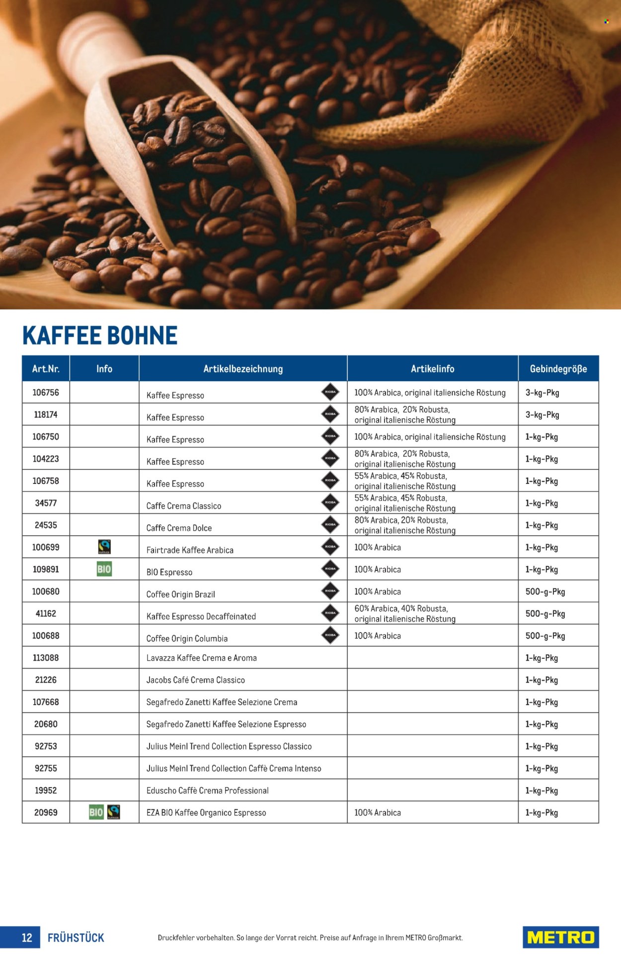 Angebote Metro. Seite 12