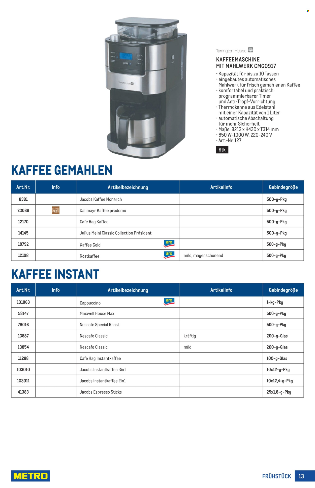 Angebote Metro. Seite 13