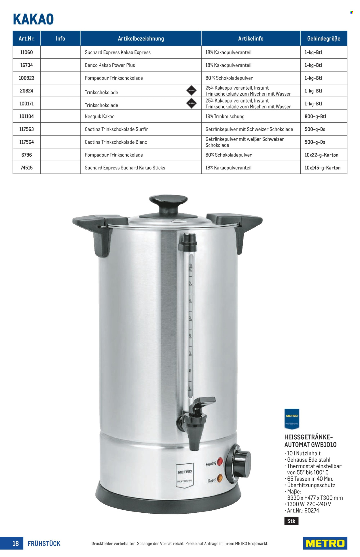Angebote Metro. Seite 18