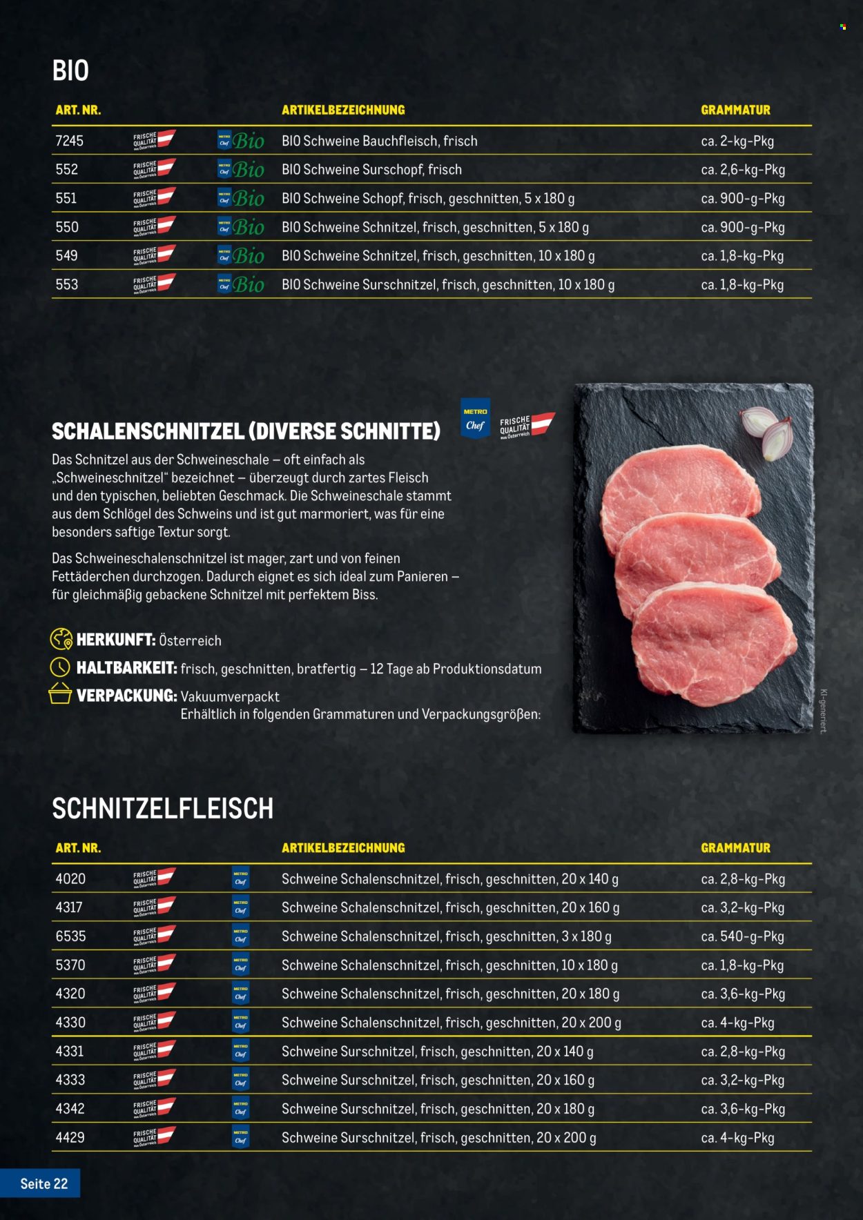 Angebote Metro. Seite 22