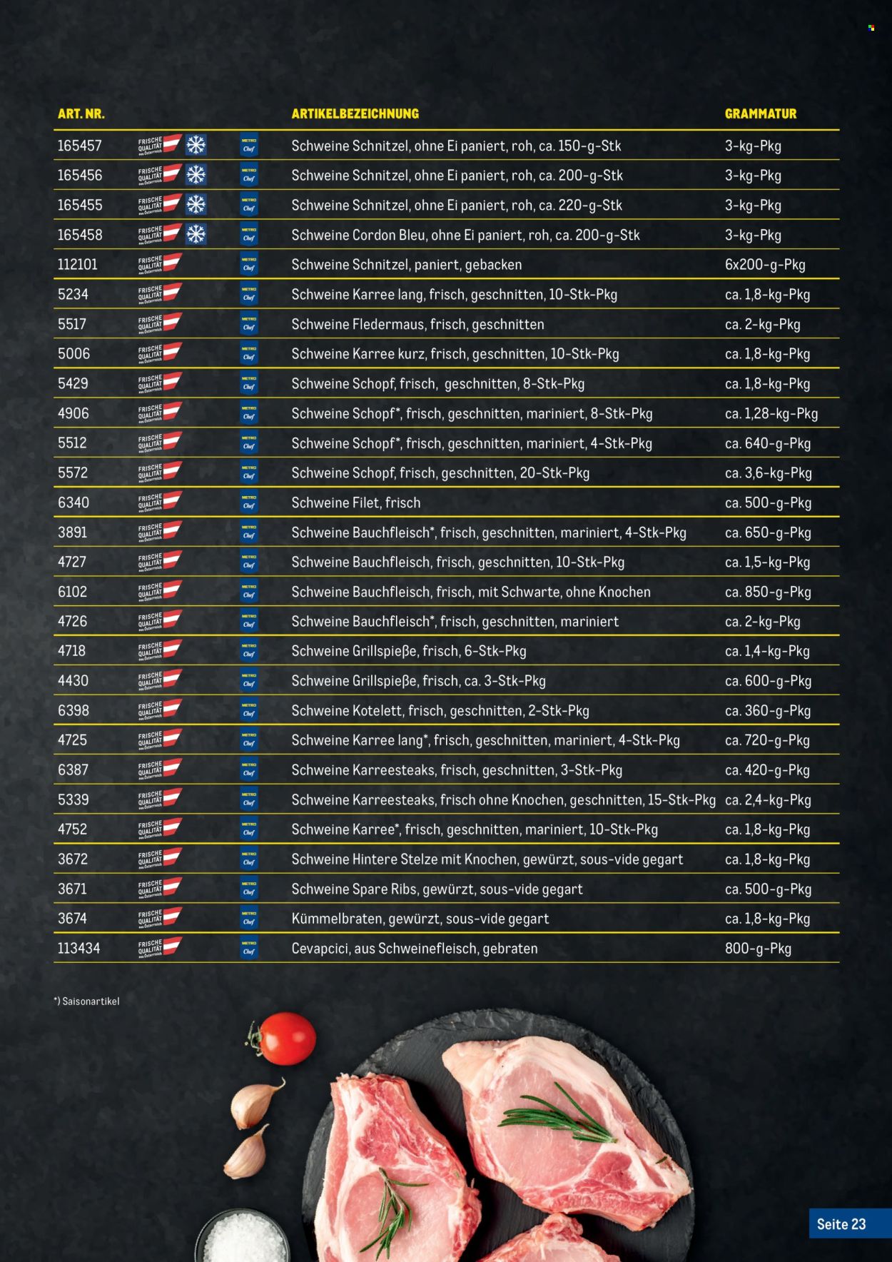 Angebote Metro. Seite 23