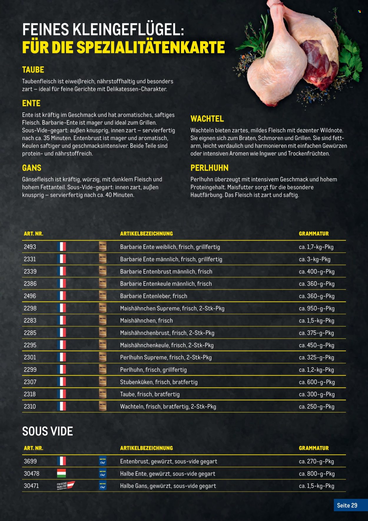 Angebote Metro. Seite 29