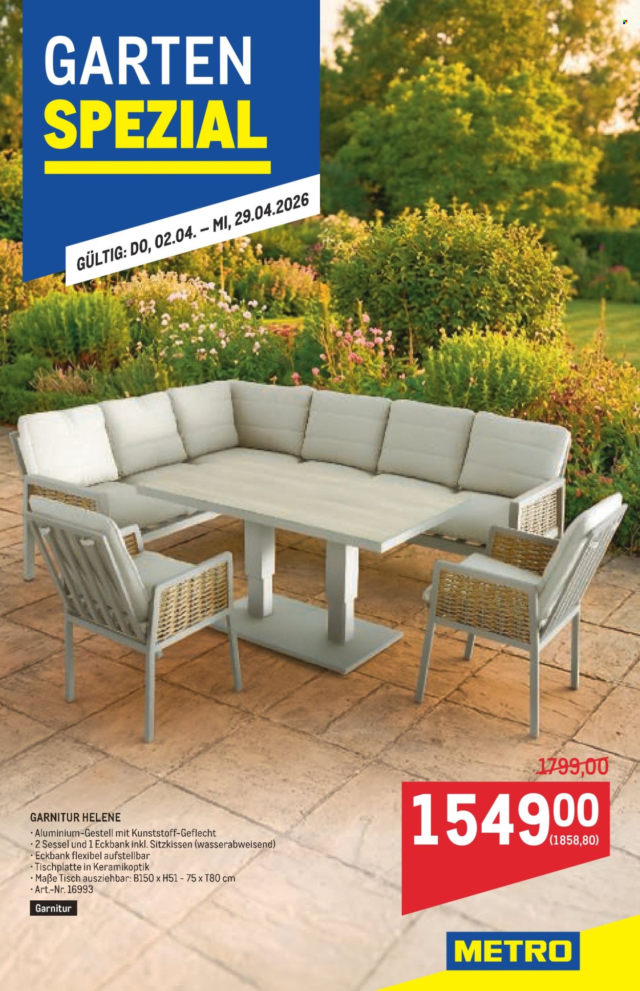 Angebote Metro - 2.4.2026 - 29.4.2026. Seite 1