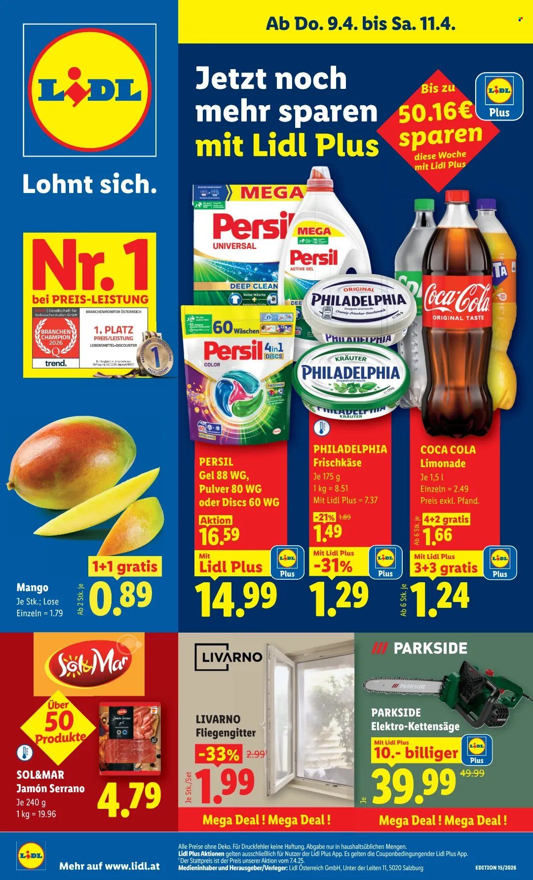 Angebote Lidl - 9.4.2026 - 15.4.2026. Seite 1