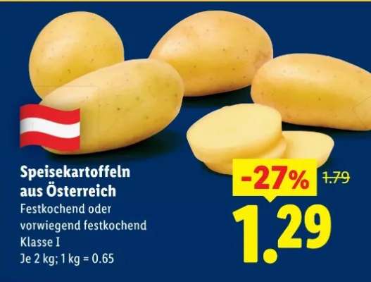 Speisekartoffeln aus Österreich