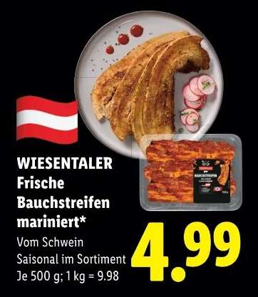 WIESENTALER Frische Bauchstreifen mariniert