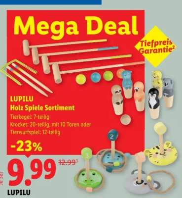 LUPILU Holz Spiele Sortiment