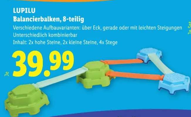 LUPILU Balancierbalken, 8-teilig