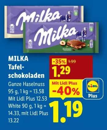 Milka Tafelschokoladen