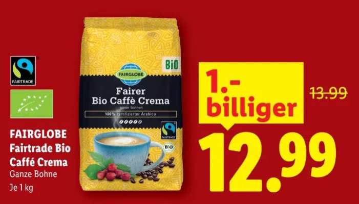 Fairglobe Fairtrade Bio Caffè Crema