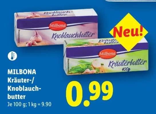 MILBONA Kräuter-/Knoblauchbutter