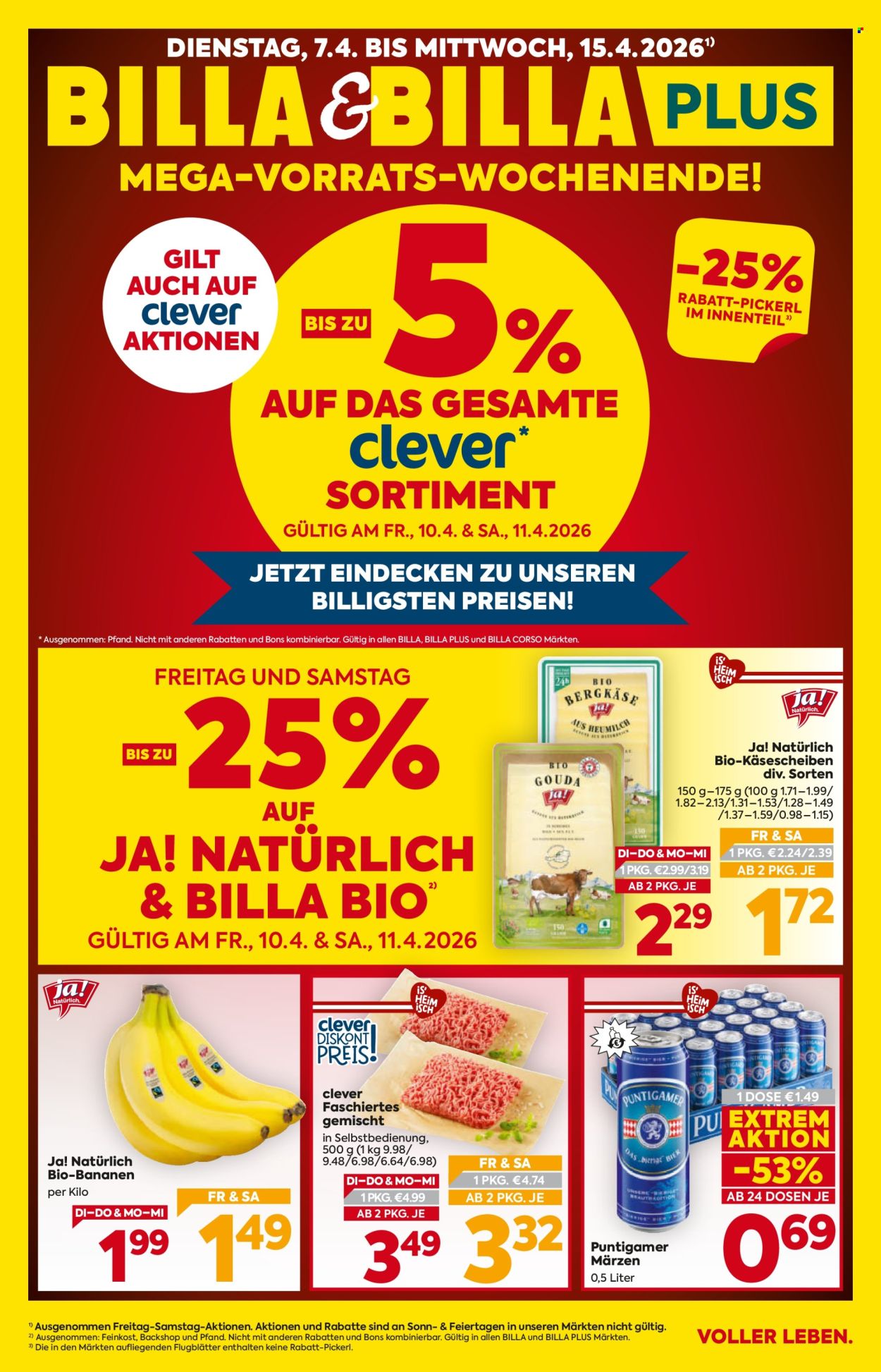 Angebote Billa - 7.4.2026 - 15.4.2026. Seite 1