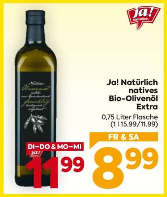 Ja! Natürlich natives Bio-Olivenöl extra