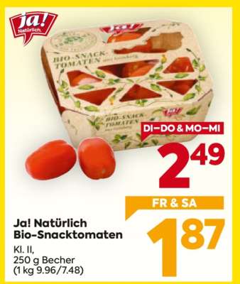 Ja! Natürlich Bio-Snacktomaten