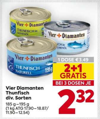 Vier Diamanten Thunfisch div. Sorten