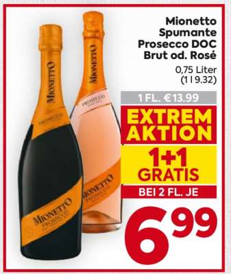 Mionetto Spumante Prosecco DOC Brut od. Rosé