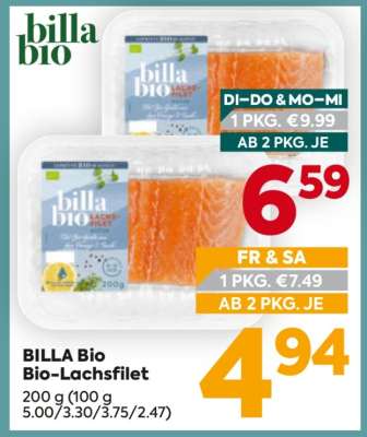 BILLA Bio Bio- Lachsfilet