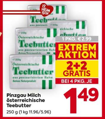 Pinzgau Milch Österreichische Teebutter