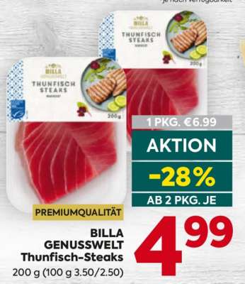 BILLA GENUSSWELT Thunfisch Steaks