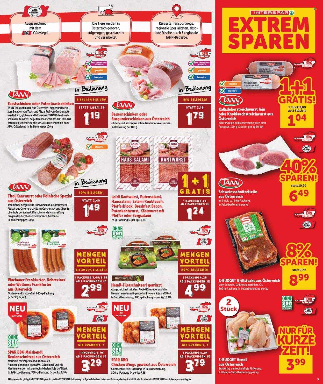 Angebote INTERSPAR - 9.4.2026 - 22.4.2026. Seite 9