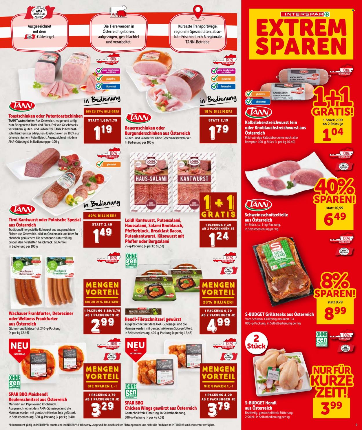 Angebote INTERSPAR - 9.4.2026 - 22.4.2026. Seite 9