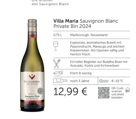 Villa Maria Sauvignon Blanc Private Bin 2024