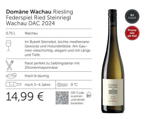 Domäne Wachau Riesling Federspiel Ried Steinriegl Wachau DAC 2024