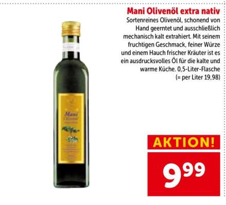 Mani Olivenöl extra nativ