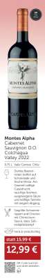 Montes Alpha Cabernet Sauvignon D.O. Colchagua Valley 2022
