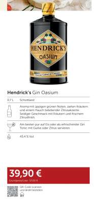 HENDRICK'S Gin Oasium